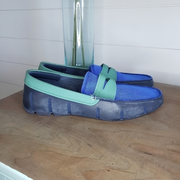 SWIMS Men's Flex Web Washable Penny Loafer Boat Shoe Size 8 - Picture 2 of 5